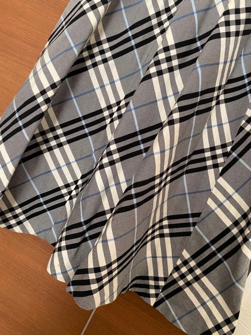 バーバリーブルーレーベル★ノバチェック柄Aラインワンピース ベルト付き