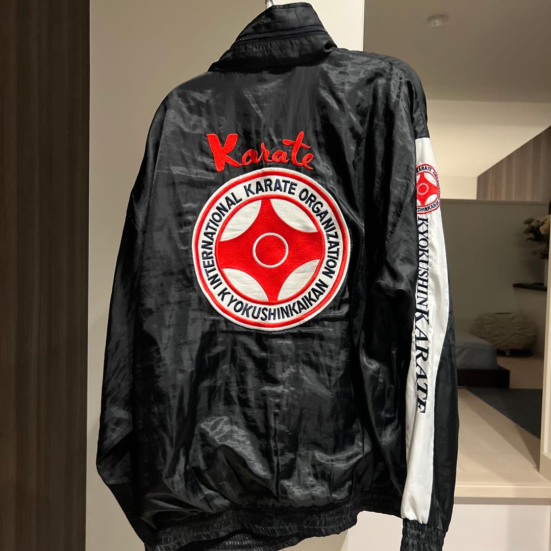極真会館 黒ジャケット　古着　スカジャン