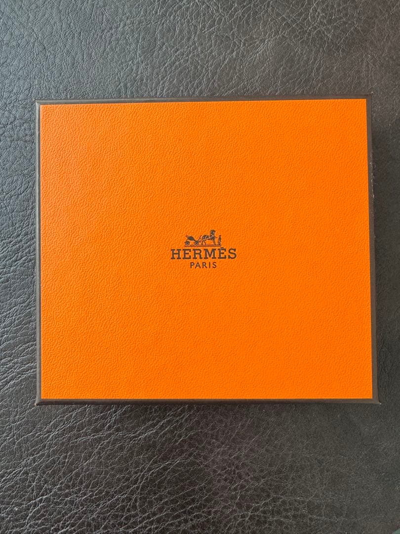 HERMES ケース　レザー ブルー