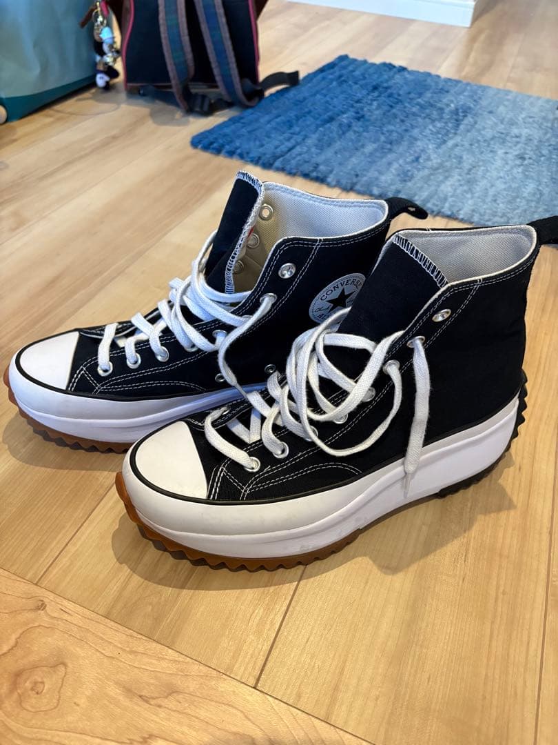 韓国限定 Converse All Star ブラック ハイカット厚底スニーカー