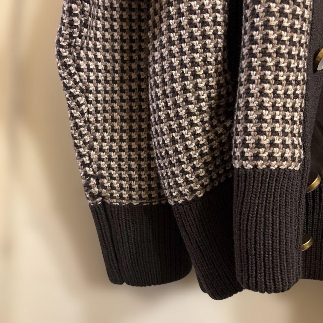 LVメンズ ニット ジャンパー ボタンコットンブレンドブルゾン 新品未使用