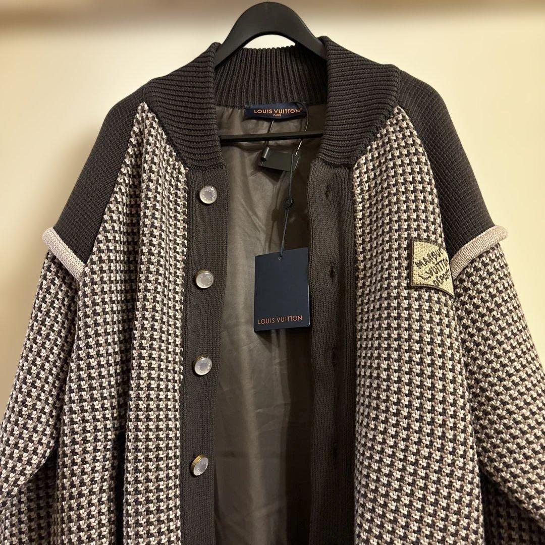 LVメンズ ニット ジャンパー ボタンコットンブレンドブルゾン 新品未使用