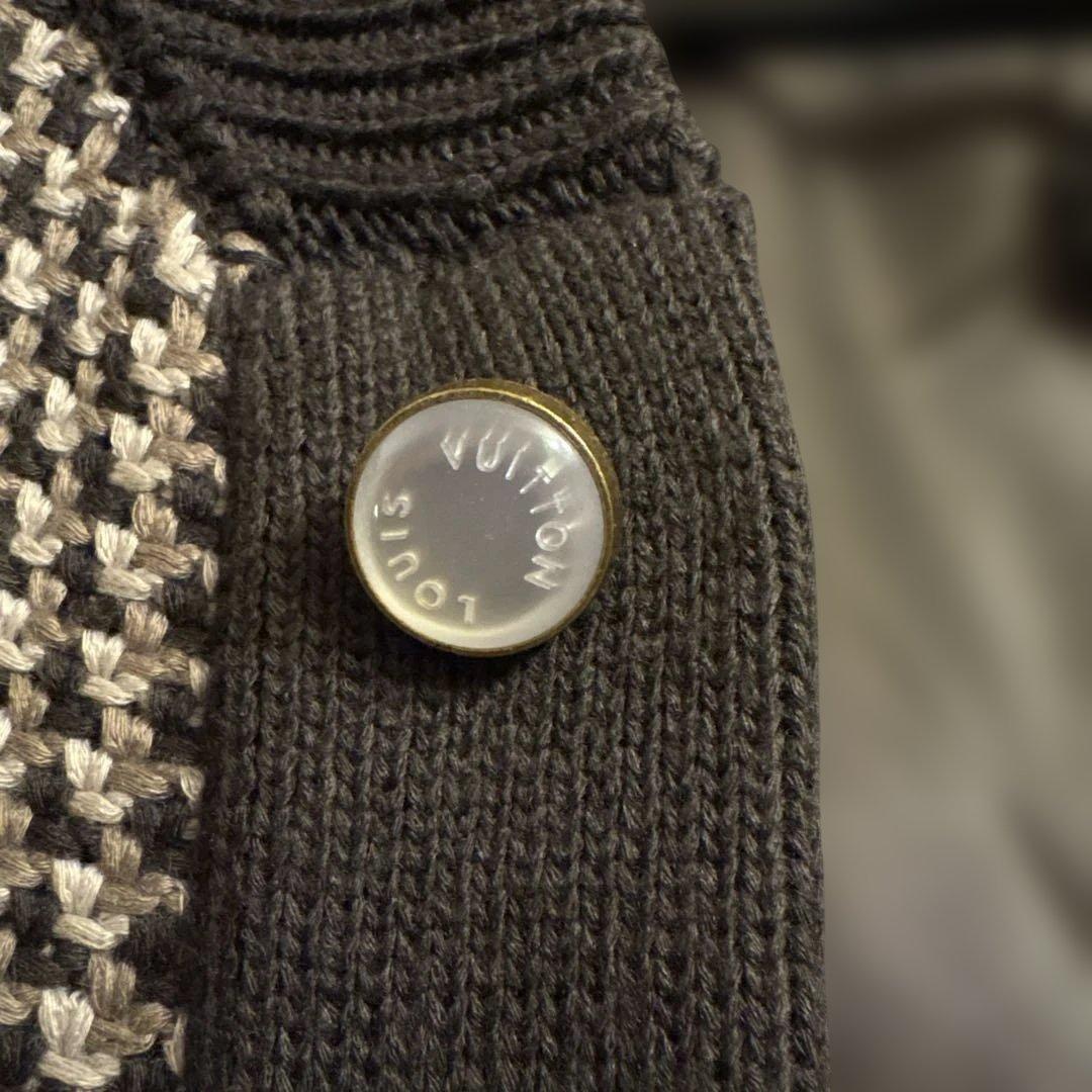 LVメンズ ニット ジャンパー ボタンコットンブレンドブルゾン 新品未使用