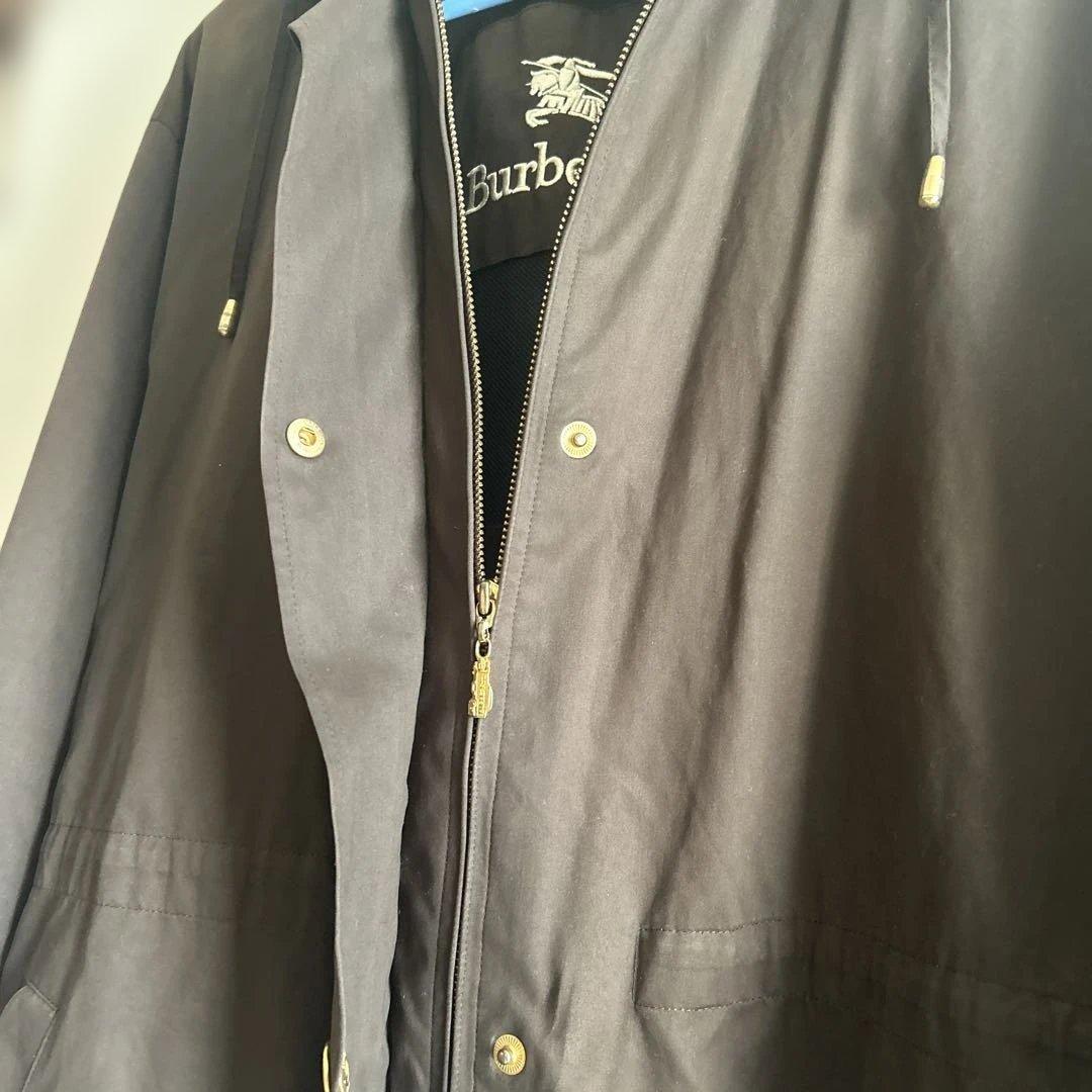 BURBERRYブラウン フード付き モッズコート
