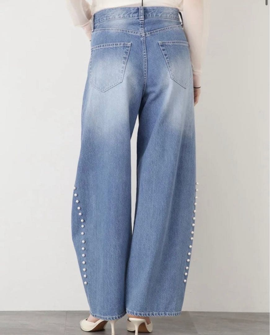 25SSSTUMBLY Curvy Denim w/Pearl カーヴィーデニム