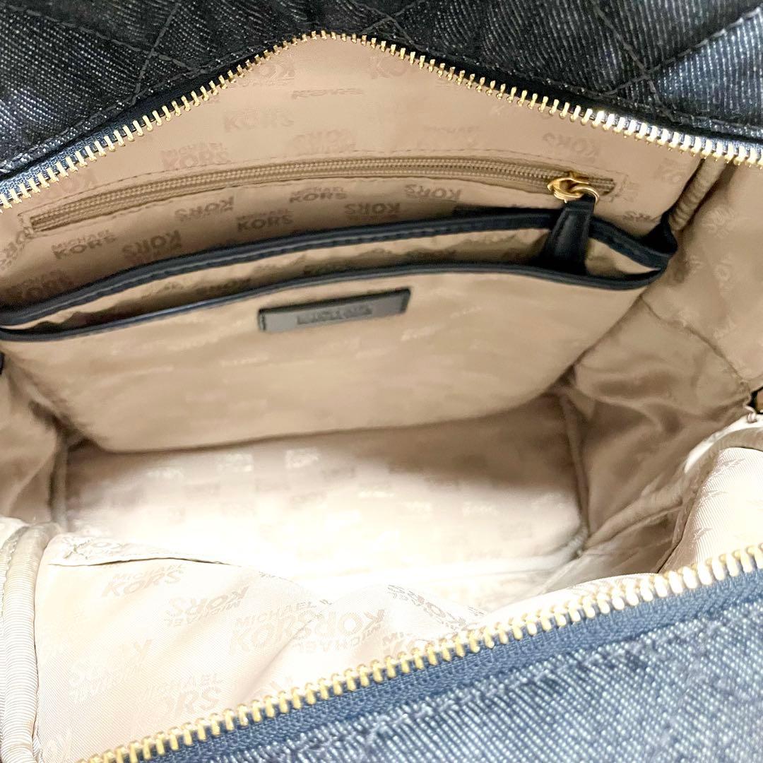 【最終値下げ】MICHAEL KORS デニム レザー リュック キルティング