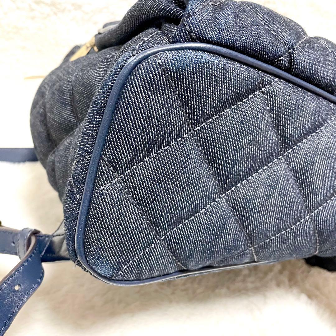 【最終値下げ】MICHAEL KORS デニム レザー リュック キルティング
