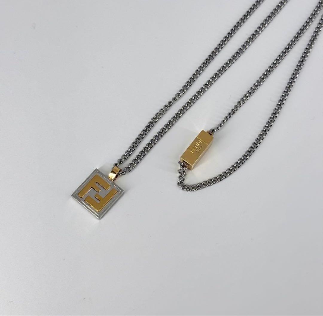 FENDIネックレス FFロゴ シルバー ゴールド 現行 フェンディ パラジウム