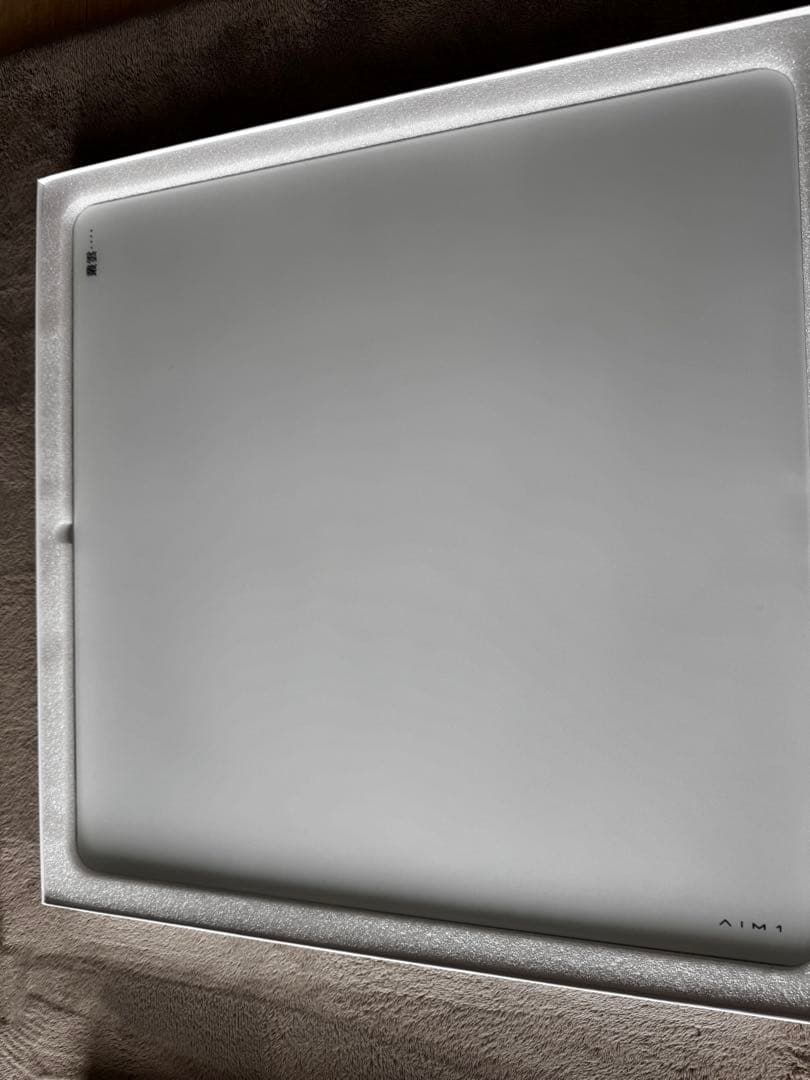 AIM1 叢雲 ガラス製 ゲーミングマウスパ500×500mm ホワイト