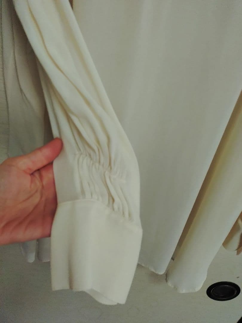 ✿　ebure ビスジョーゼットボウタイシャツブラウス