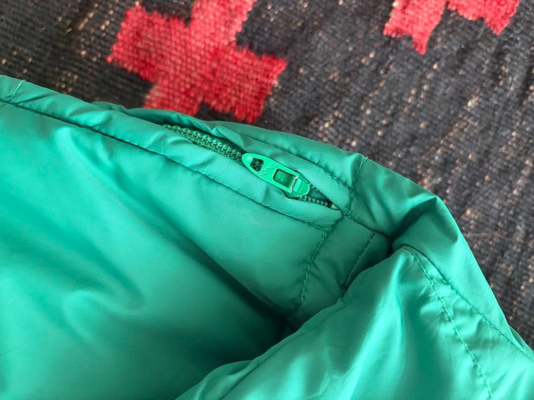 古着 80s Eddie Bauer ダウン ハーフジッププルオーバー 黒タグ