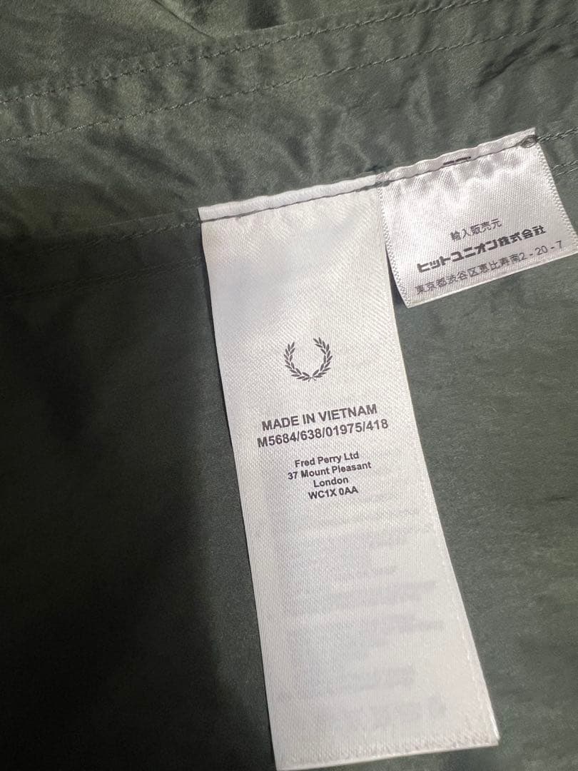 FRED PERRY ジップアップオーバーシャツジャケット