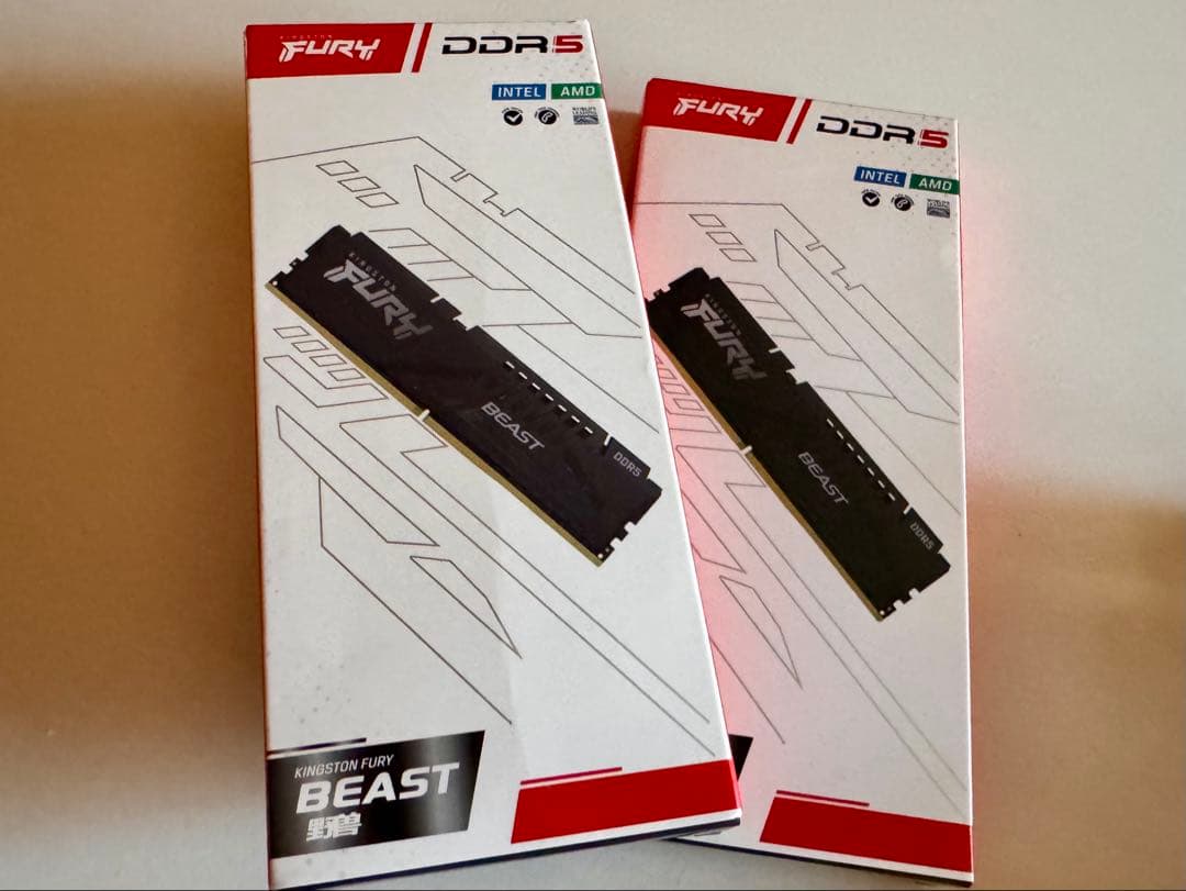 【新品未使用】 FURY Beast DDR5 32GBx2枚