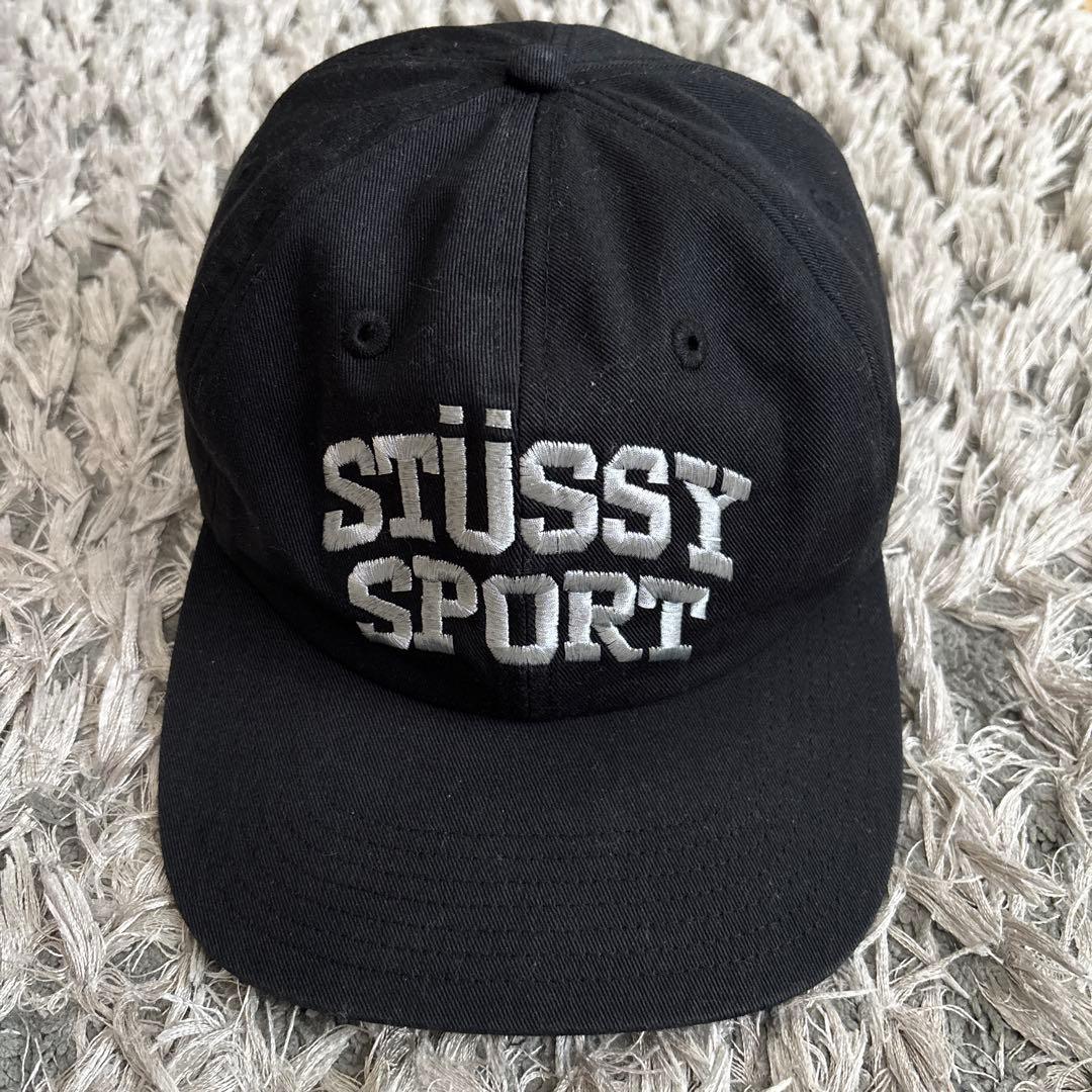 STUSSY SPORT ブラックキャップ