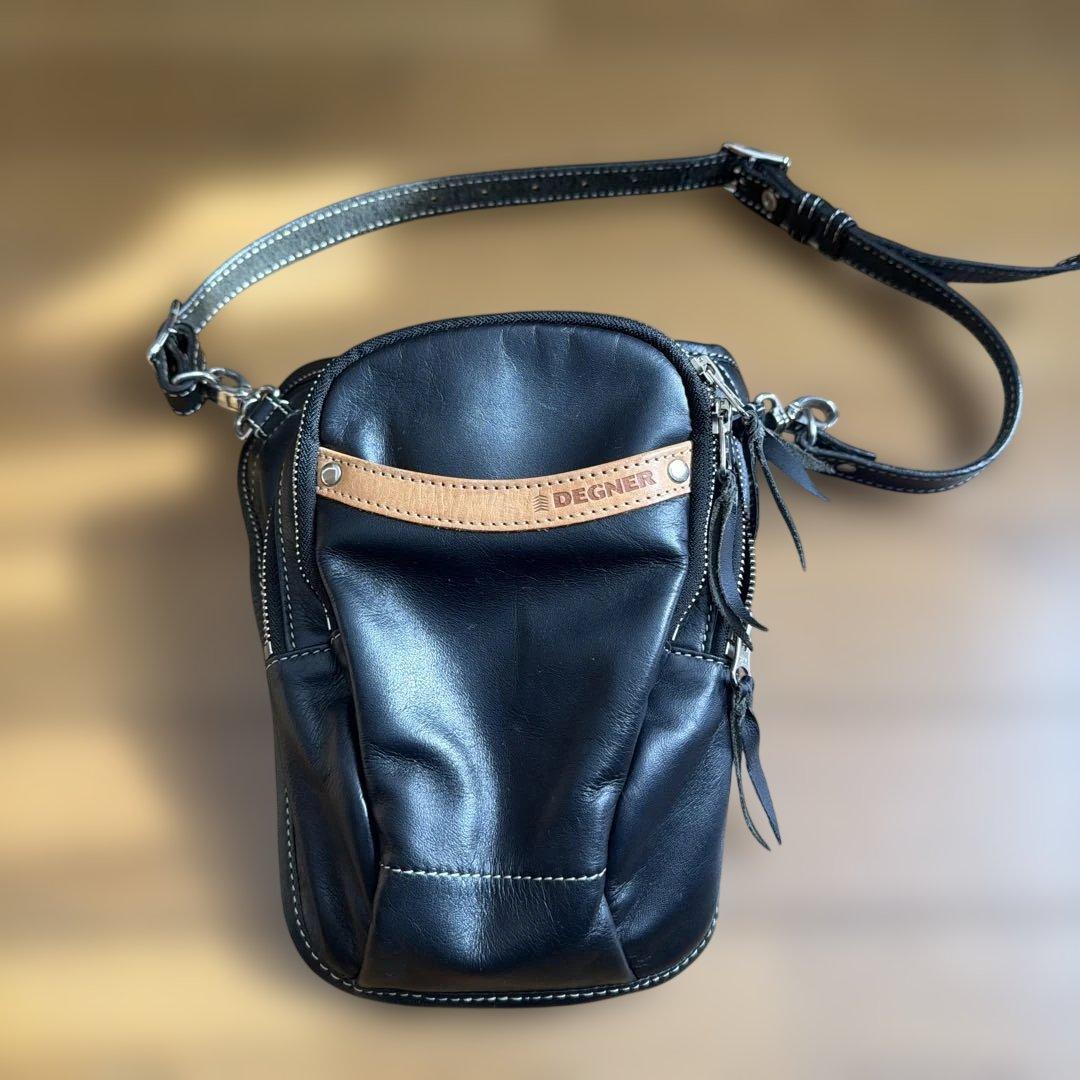 DEGNER レザー ホルスターバッグ　ボディバッグ 黒　美品