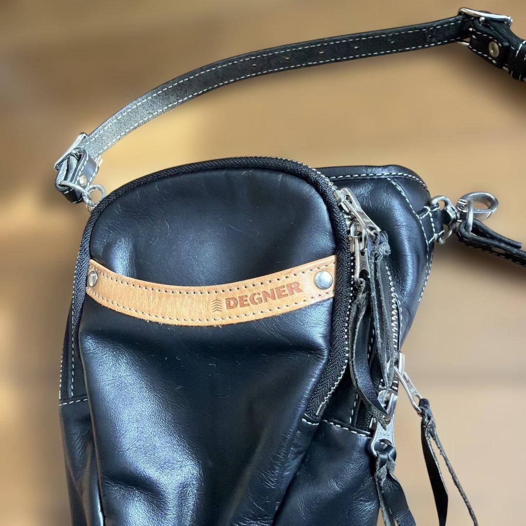 DEGNER レザー ホルスターバッグ　ボディバッグ 黒　美品