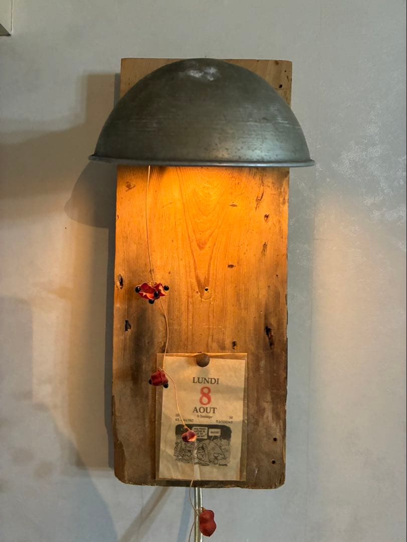 古道具 壁掛けライト 古材 シャビー 古雑貨