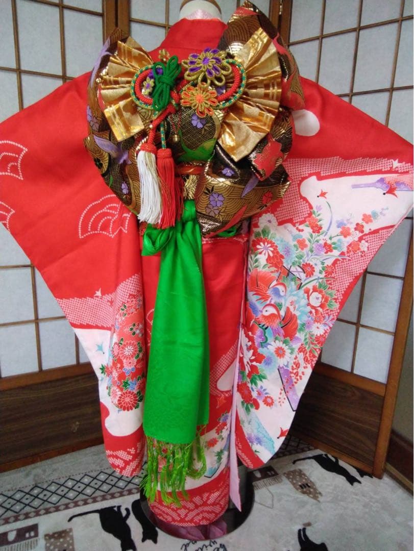 ちさとです。7歳向け・化繊・お着物のセット