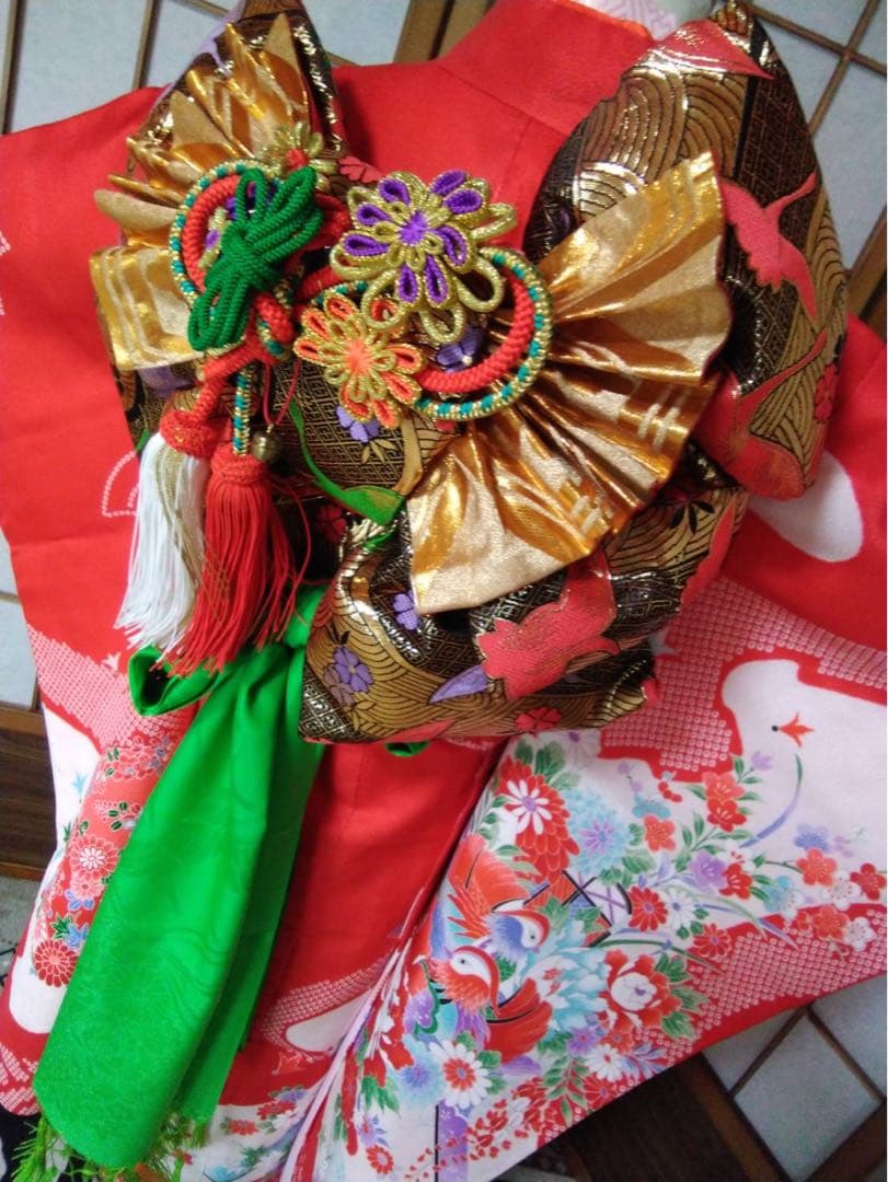 ちさとです。7歳向け・化繊・お着物のセット