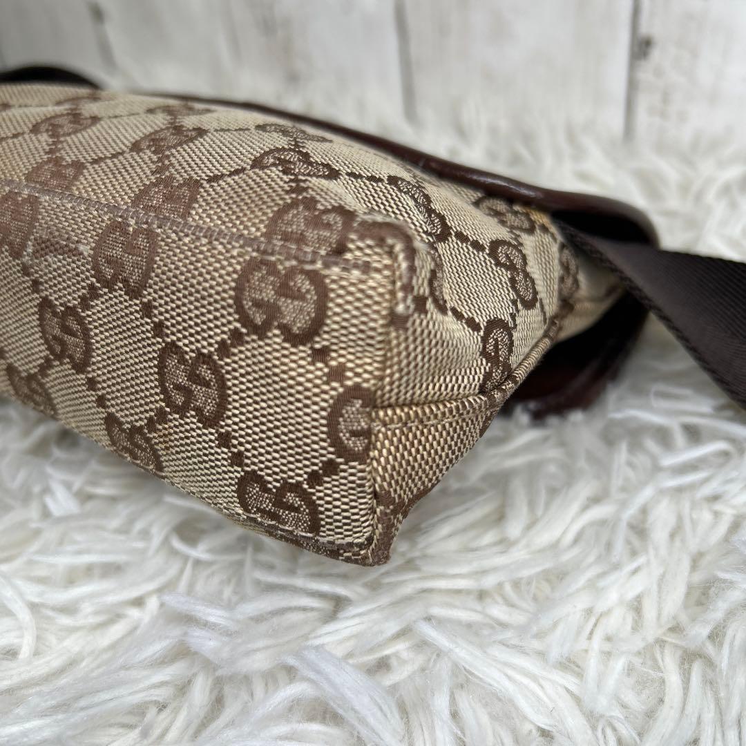 GUCCI GGキャンバス ジャッキー ウエストバッグ ボディーバッグ　茶色