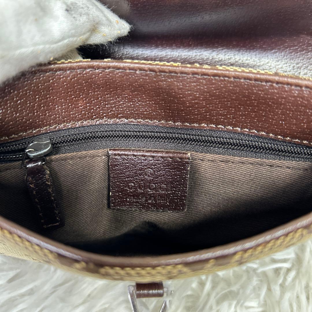 GUCCI GGキャンバス ジャッキー ウエストバッグ ボディーバッグ　茶色