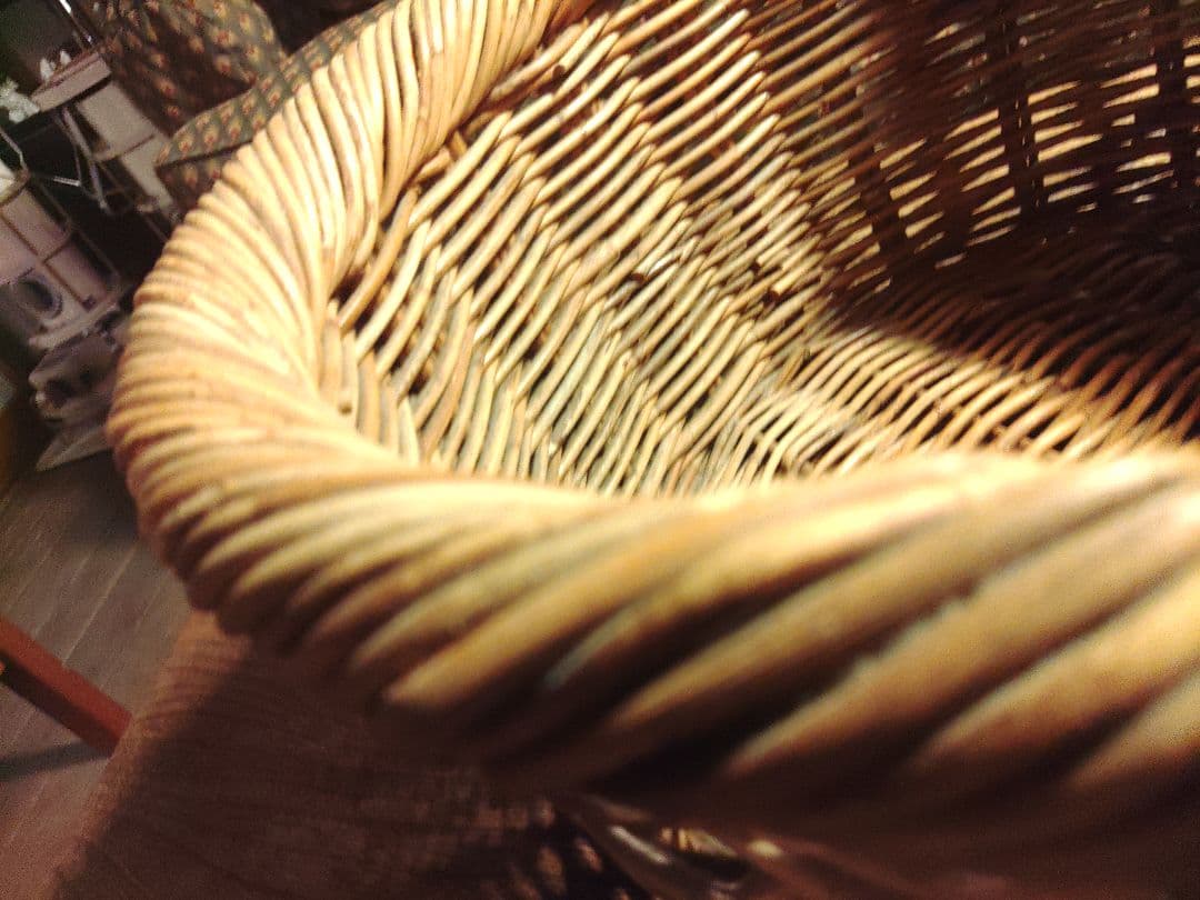 michiko様　籐 バスケット かご　ラタン　アンティーク　ヴィンテージ