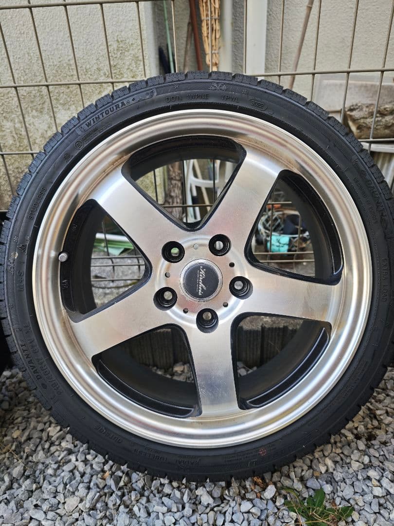 17インチ シルバーアルミホイール 5スポーク