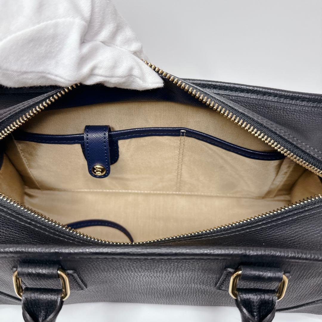 【24時間以内発送】A.D.M.J スクエアトート　ブラック　レザー　ボストン