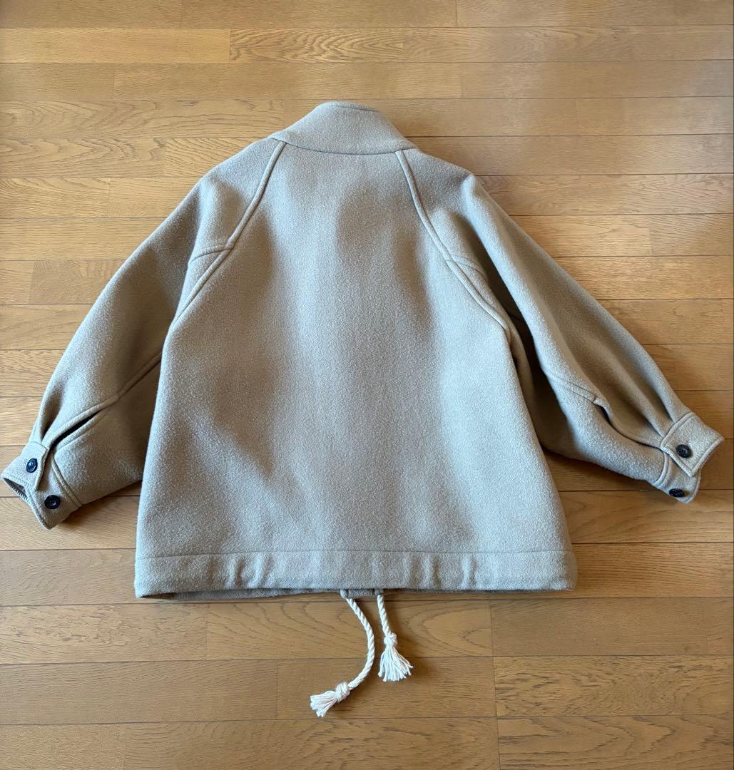 【HYKE 】ダブルフェイスダッフルジャケットsize1 ベージュ