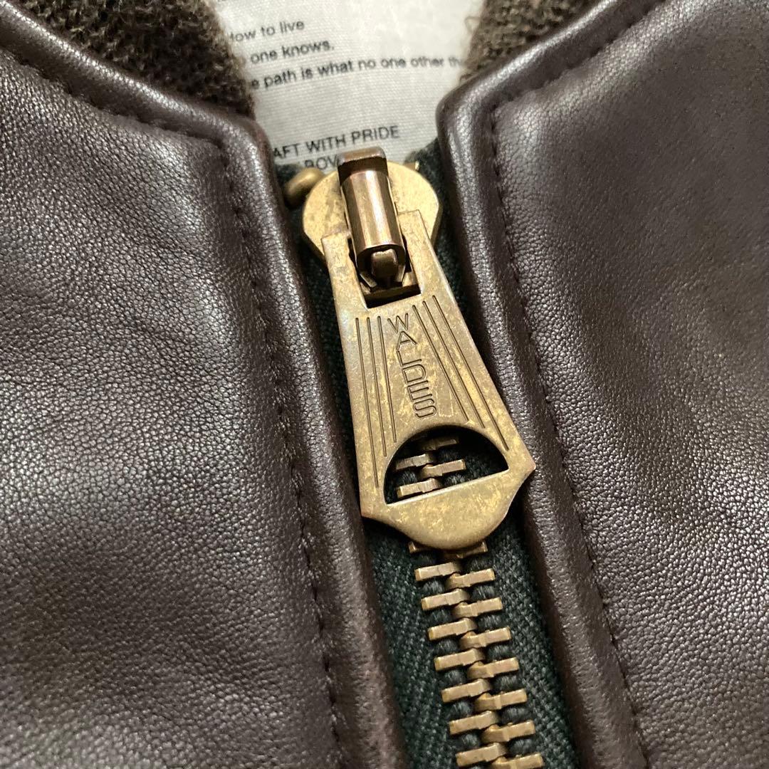 ✨羊革✨ダブルタップスWTAPS レザージャケット フライトジャケットA-2 茶