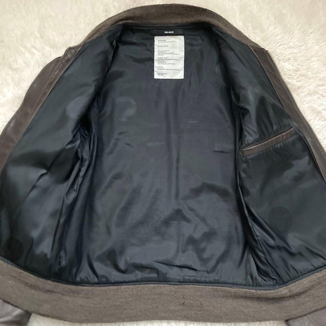 ✨羊革✨ダブルタップスWTAPS レザージャケット フライトジャケットA-2 茶