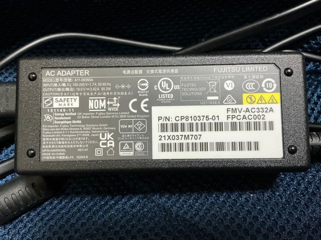 LIFEBOOK WAB/F FMVWFAB14 21年12月製　中古　送料込