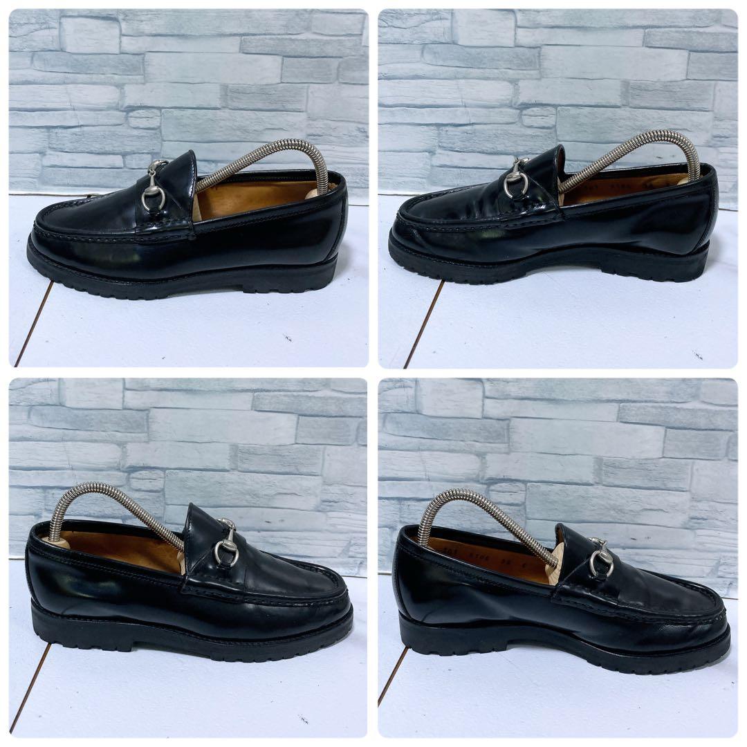 GUCCI グッチ ホースビットローファー 23 コマンドソール 本革 黒 防滑