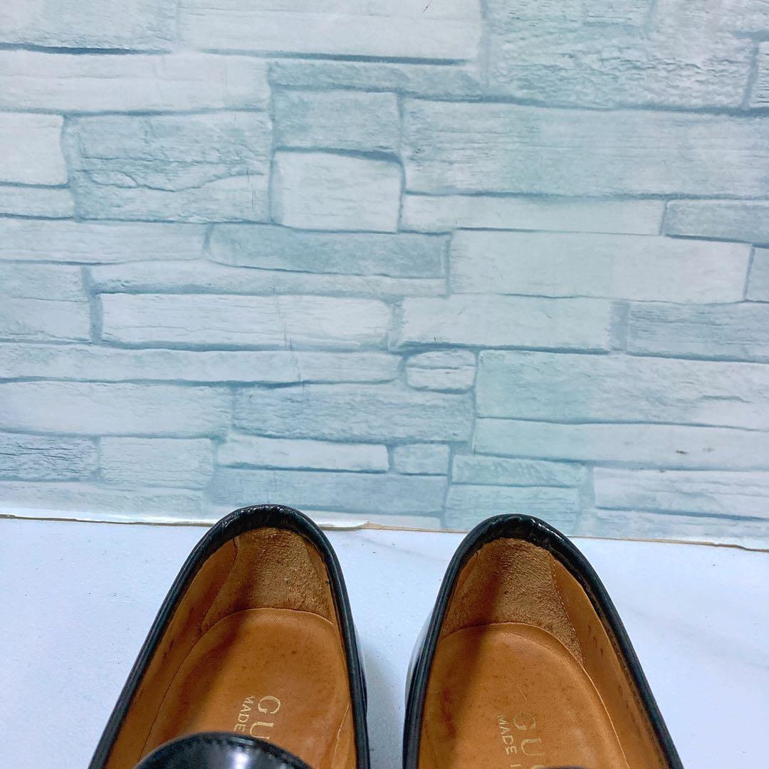 GUCCI グッチ ホースビットローファー 23 コマンドソール 本革 黒 防滑