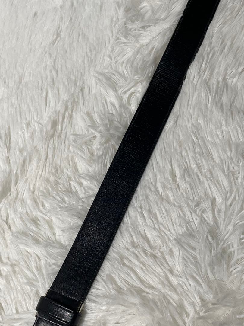 Christian Dior ディオール 本革 レザーベルト ブラック 仏製