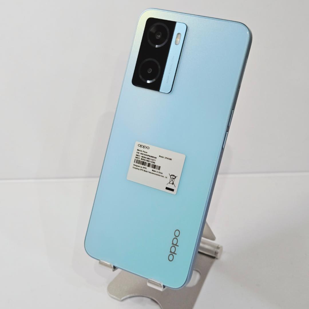 01 OPPO A77 ブルー SIMフリー 極美品