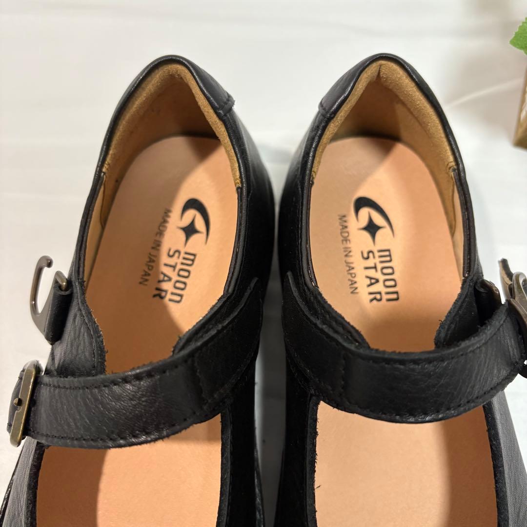 新品✨ムーンスター　MoonStar レディース　シューズ　日本製　本革　黒