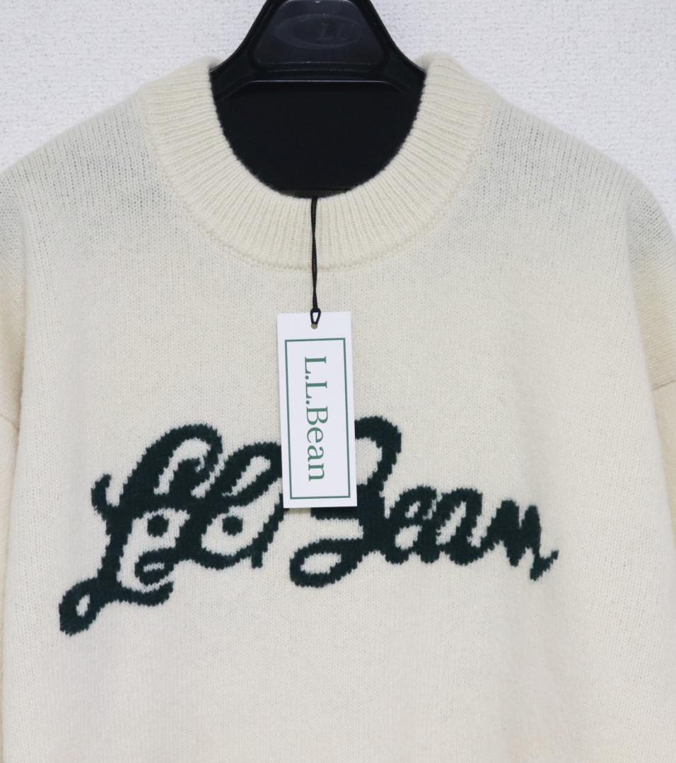 新品【L.L.Bean エルエルビーン 】毛100％ ロゴ ニット セーター L