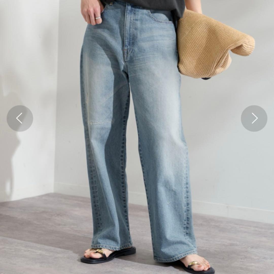 フレームワーク ≪ベストセラー≫デニムストレートパンツ　日本製　ブルー　定番