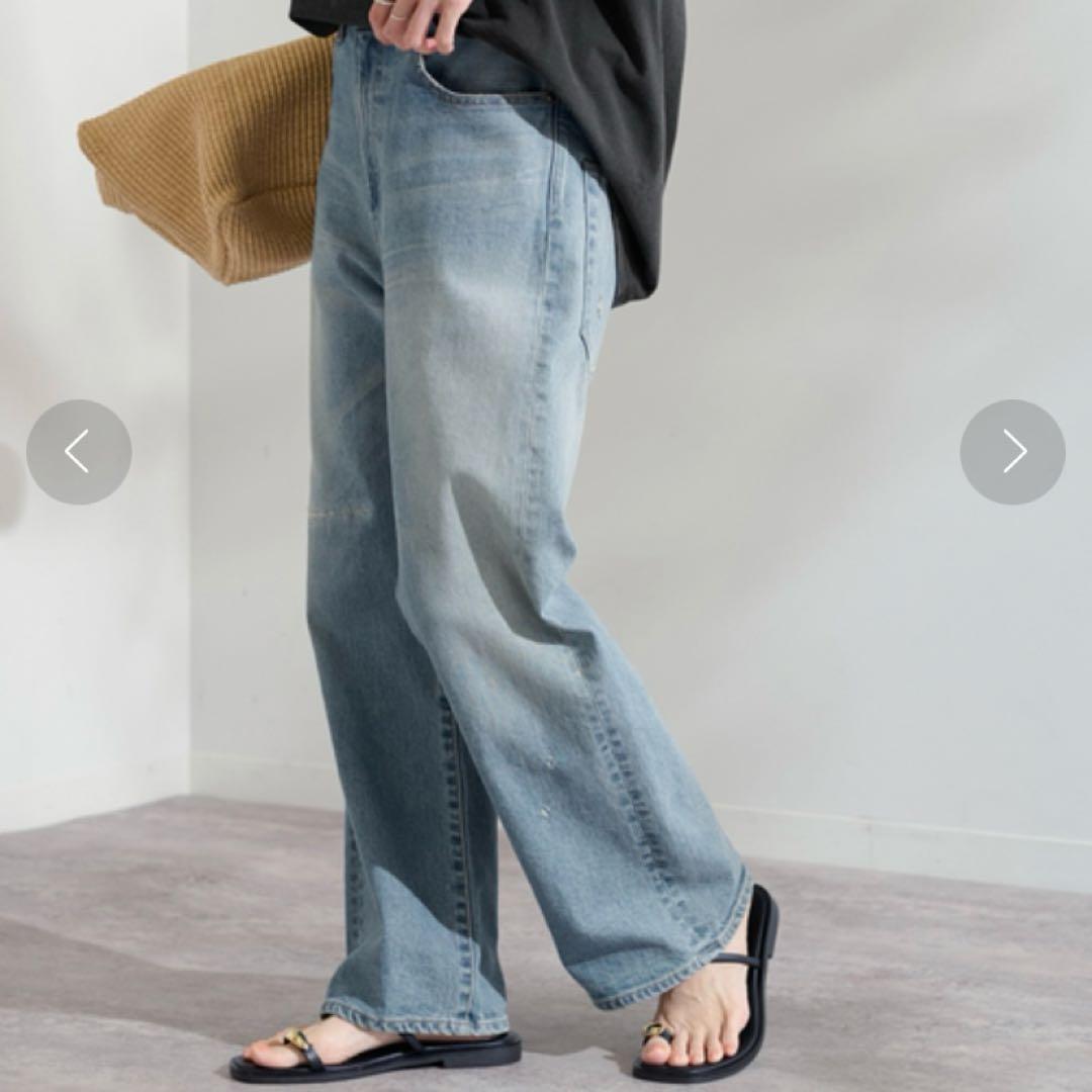 フレームワーク ≪ベストセラー≫デニムストレートパンツ　日本製　ブルー　定番