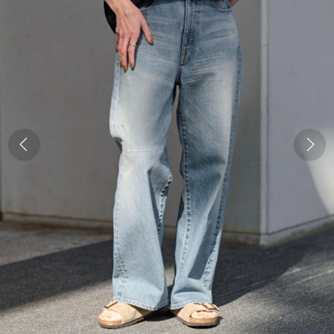 フレームワーク ≪ベストセラー≫デニムストレートパンツ　日本製　ブルー　定番