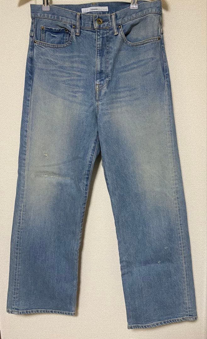 フレームワーク ≪ベストセラー≫デニムストレートパンツ　日本製　ブルー　定番
