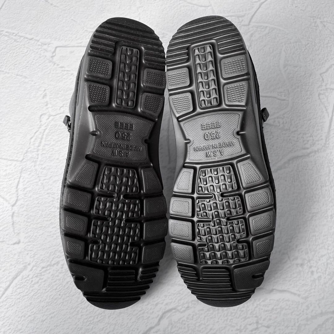 ✨新品✨ＪＳハートレーベル 本革 サイドジップ コンフォートブーツ 幅広 日本製