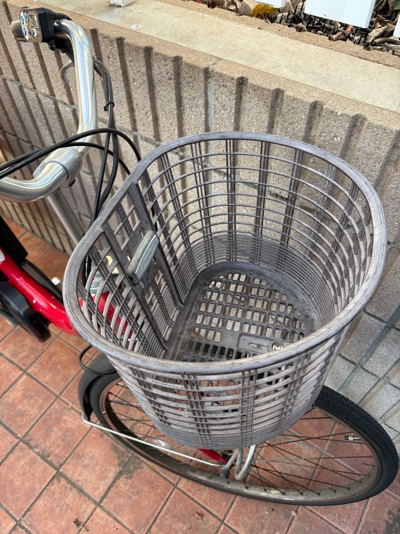 送料込　Yamaha Pas Natura　電動自転車　赤26インチ