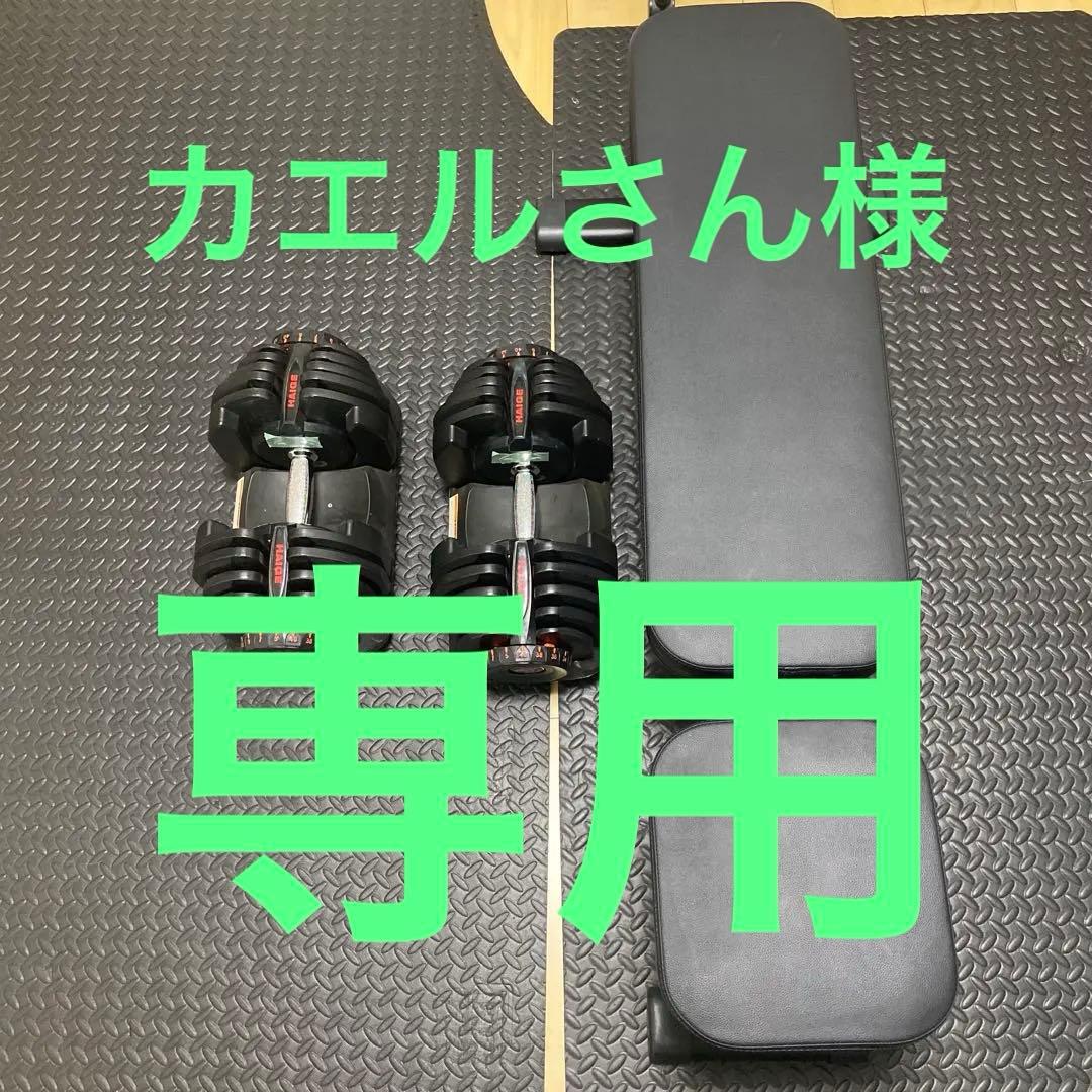 HAIGE可変ダンベル 40kg2個&リーディングエッジトレーニングベンチ
