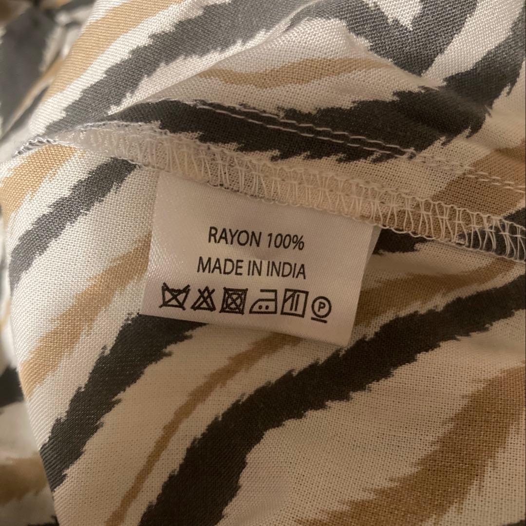 【L】ゼブラオープンカラーシャツ　tenderloin 風　zebra open