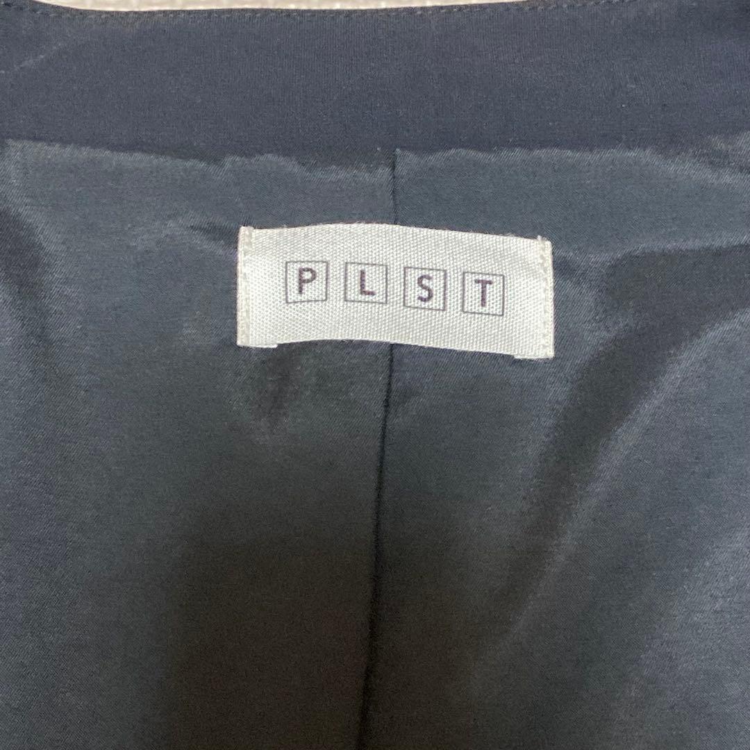 美品✨PLST プラステ パンツスーツ セットアップ ノーカラー ブラック S