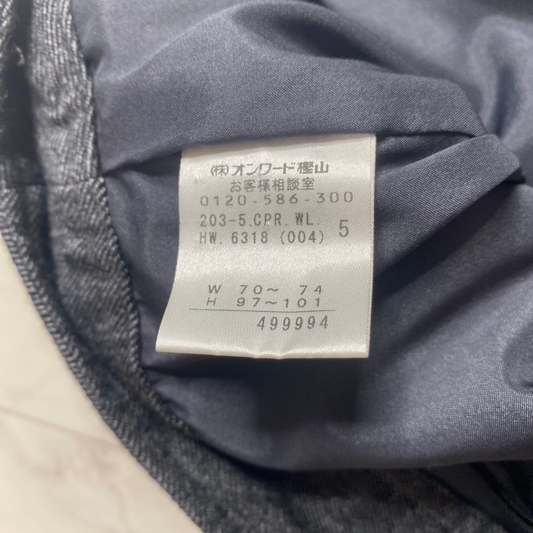 組曲　大きいサイズ2XL パンツスーツ　グレー　カシミヤ混