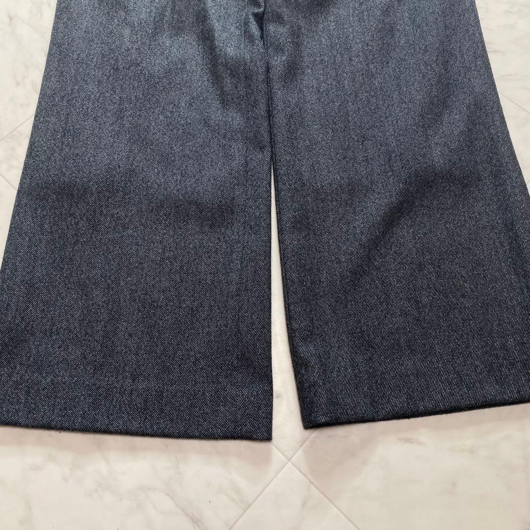 組曲　大きいサイズ2XL パンツスーツ　グレー　カシミヤ混