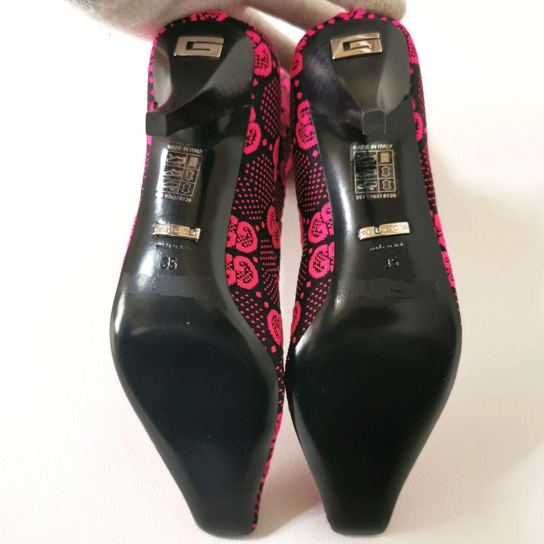 未使用級✨GUCCI アンクルブーツ ソックスタイプ GG柄 ブーティ 35
